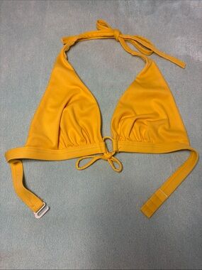 Vintage Sears Yellow Bikini Top Retro Triangle Hipster
